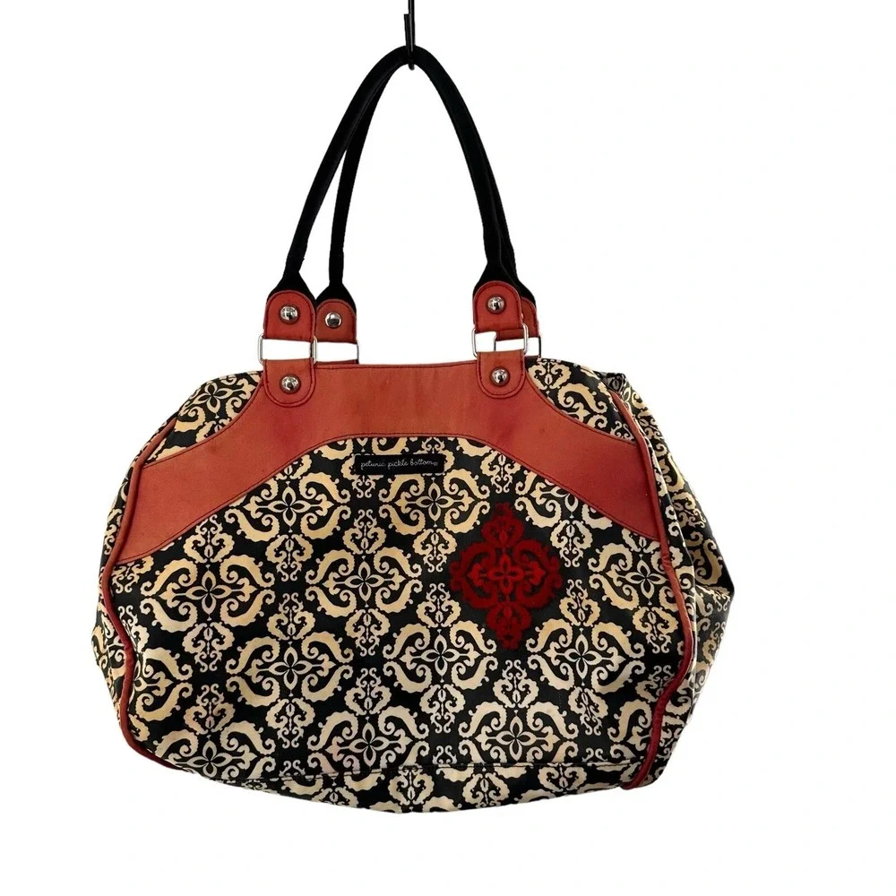 Petunia Pickle Bottom Wistful Weekender Diaper Bag Fez Tote Embroidered Read